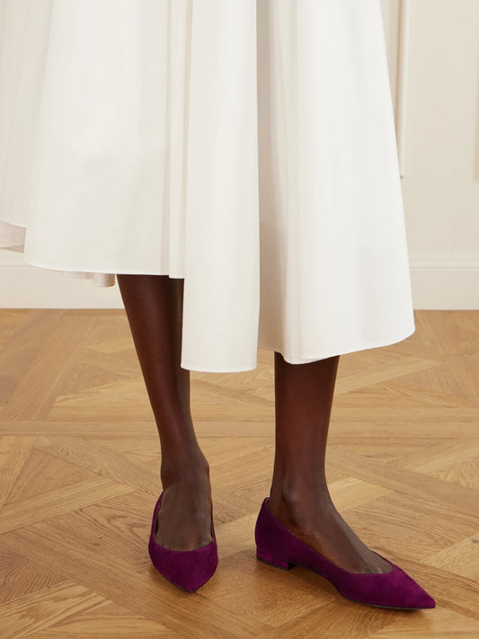 Gianvito Suede Ballet Flats