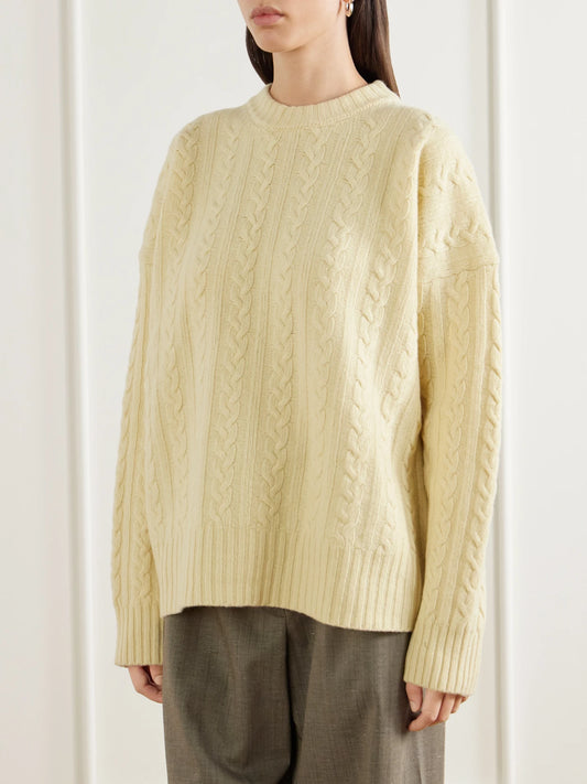 RÓHE Cable-knit Wool-blend Sweater