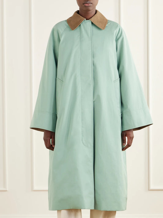 SKALL Gaby Corduroy-trimmed Organic Cotton Coat