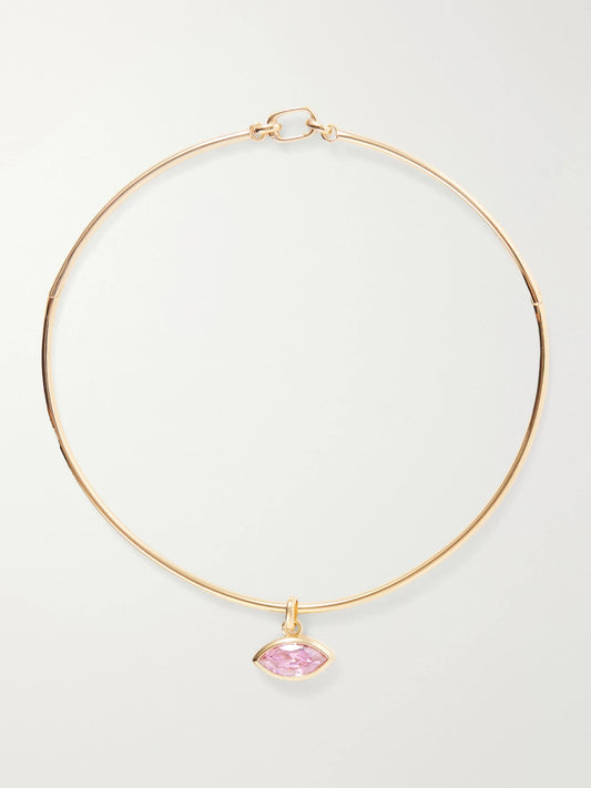 Martha Calvo Protection Sapphire Gold-toned Necklace