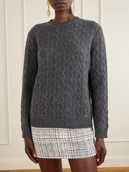 Cable-knit Wool Sweater