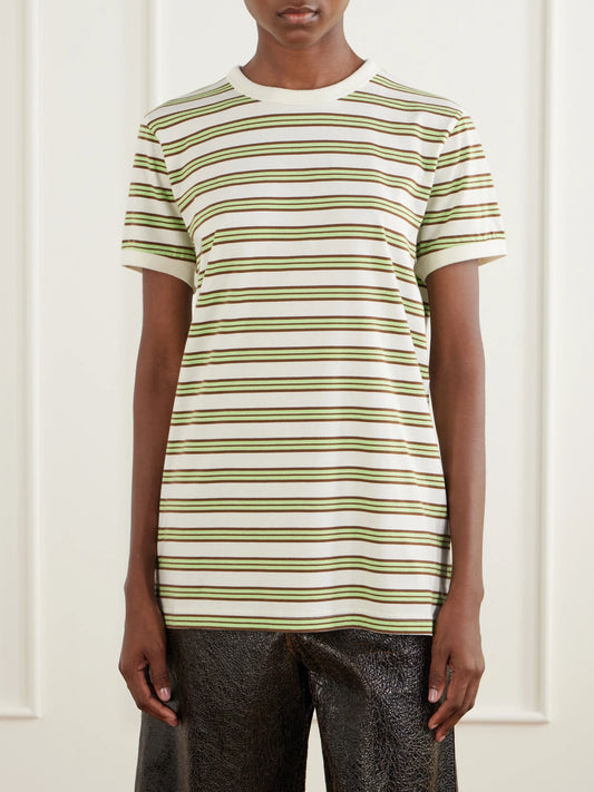 Sanderlak Striped Cotton-jersey T-shirt