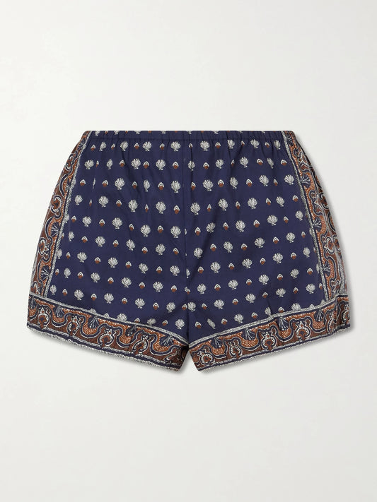 Vienna Printed Cotton Shorts