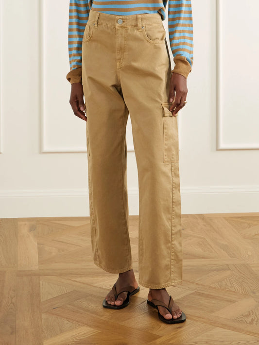 La Ligne Cargo Barrel High-waist Wide-leg Jeans