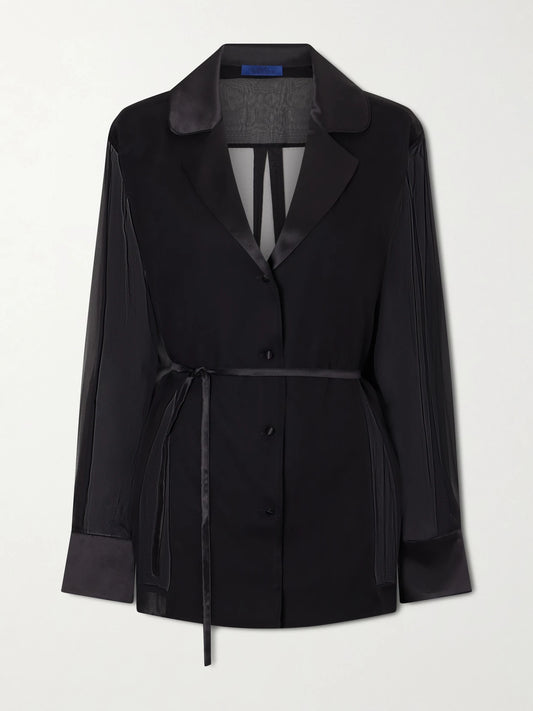 Bretagne Belted Silk Jacket