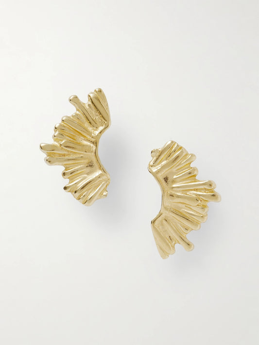 Crescent Sun Gold-plated Earrings