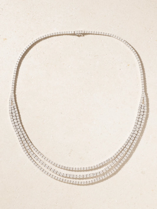 Hepburn 18-karat White Gold Diamond Choker