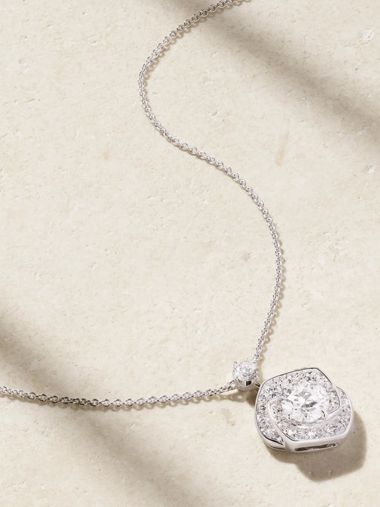 Frozen Kiss 18-karat White Gold Diamond Necklace