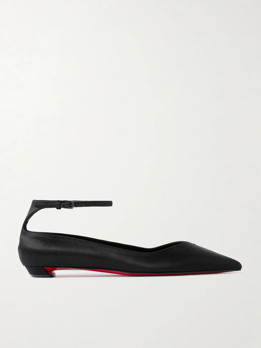Erozeena Satin Point-toe Flats