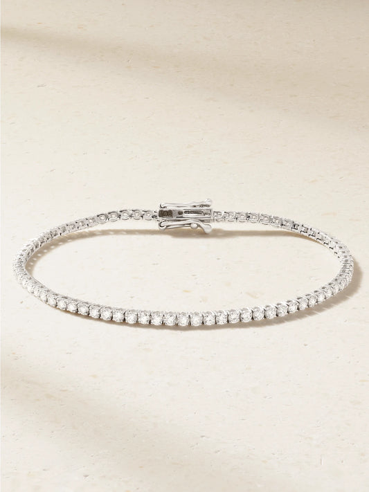 14-karat White Gold Diamond Tennis Bracelet