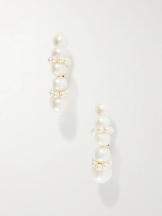 Recycled Gold Vermeil And Pearl Earrings