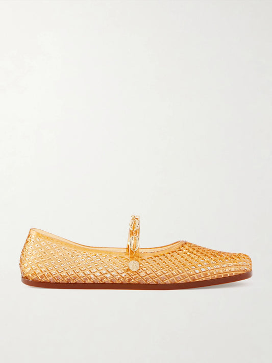 Iro Shell-embellished Rubber Flats