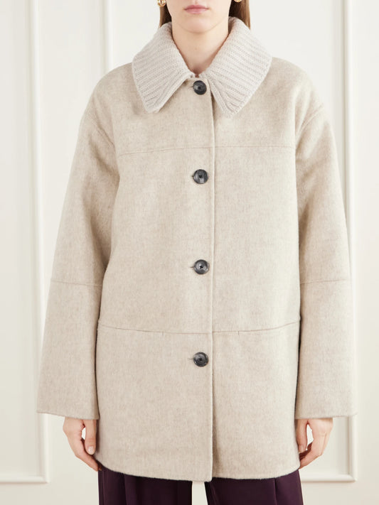 Proenza Schouler White Label Lisa Paneled Rib-trimmed Wool-blend Jacket