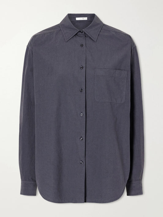 The Row Ludao Cotton And Silk-blend Poplin Shirt