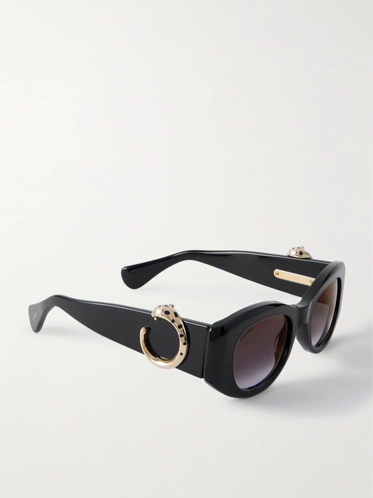 Panthère Classic Oval-frame Acetate Sunglasses