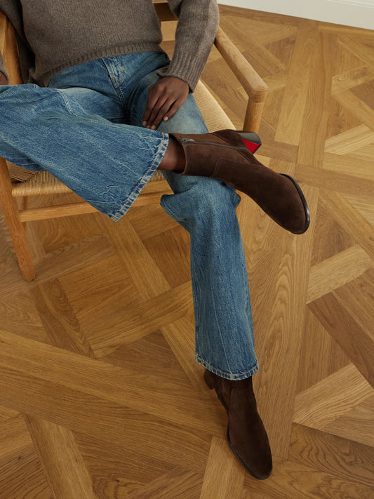 Christian Louboutin Ira 55 Suede Ankle Boots