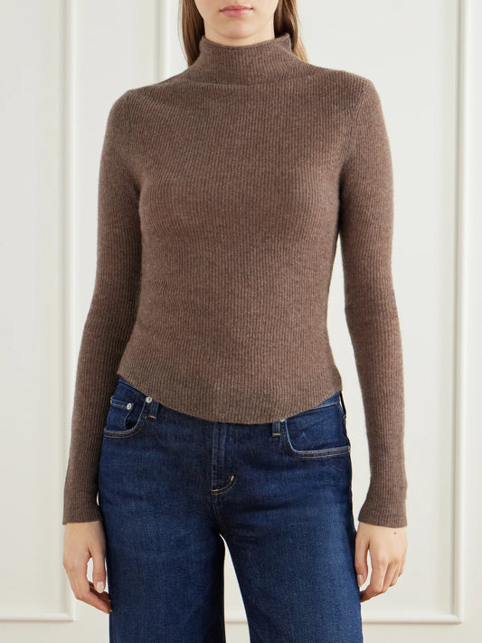 Citizens of Humanity Leelah Ribbed Wool And Cashmere-blend Turtleneck Sweater