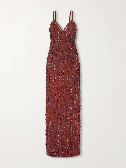 Ishbel Sequin-embellished Mesh Gown
