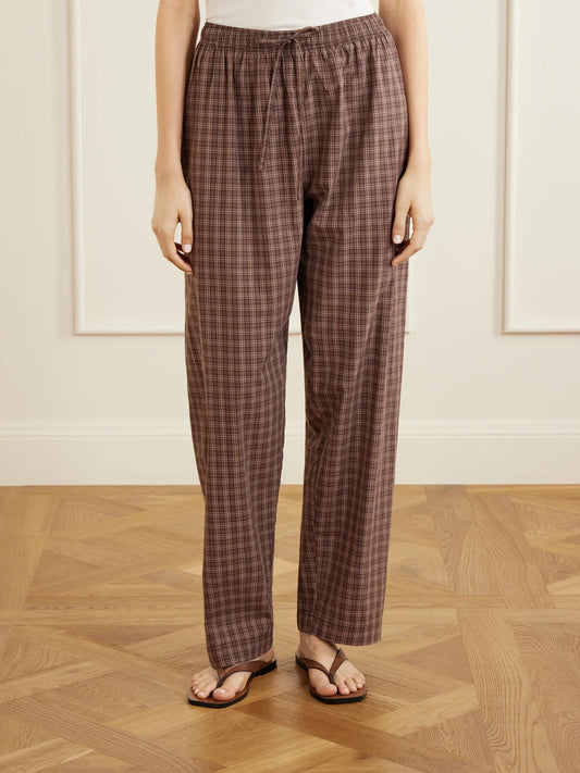 Checked Organic Cotton Pajamas Pants