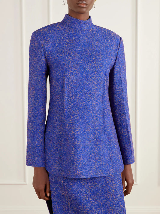Jil Sander Darted Tweed Blouse