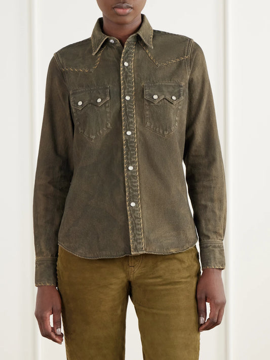 RRL Whipstitched Denim Shirt