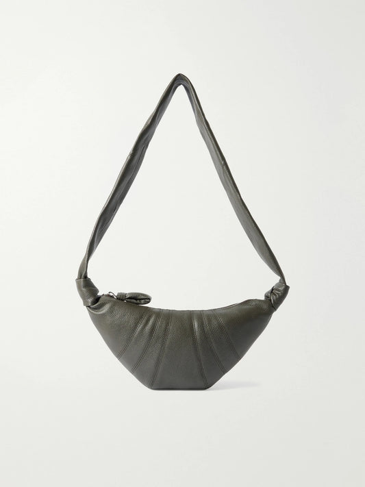 LEMAIRE Croissant Small Paneled Textured-leather Shoulder Bag