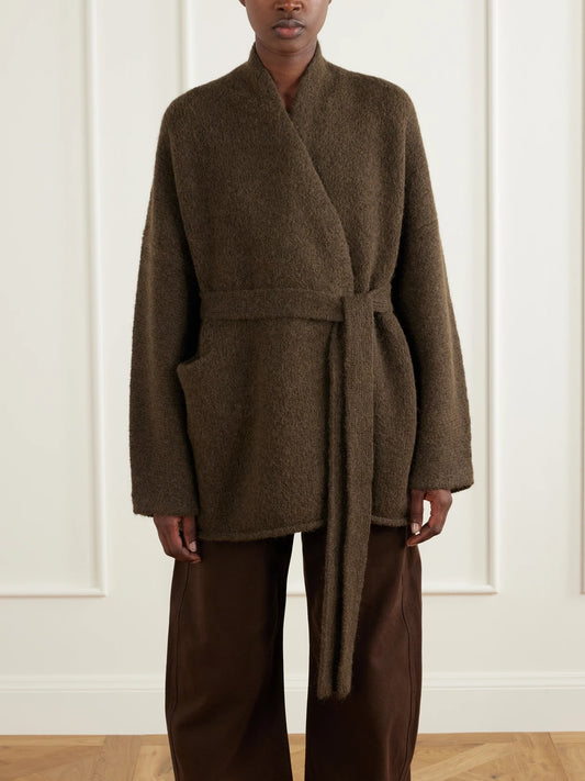 Lauren Manoogian Coto Belted Alpaca-blend Cardigan