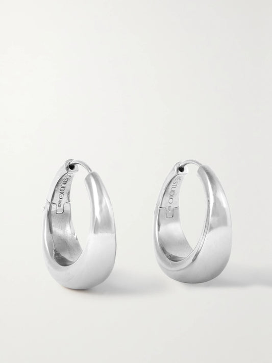The Andrea Silver Hoop Earrings