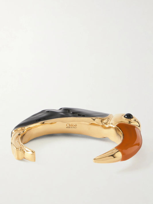 Gold-tone, Enamel And Resin Cuff