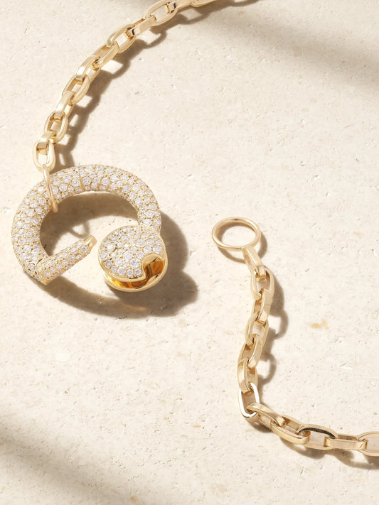 Allstoned 18-karat Gold Diamond Necklace