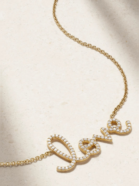 Big Love 14-karat Gold Diamond Necklace