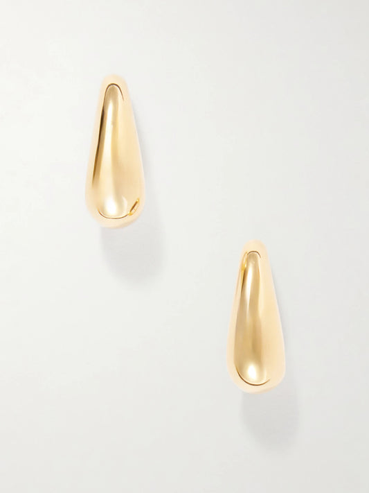 Noodle Gold-toned Sterling Silver Earrings