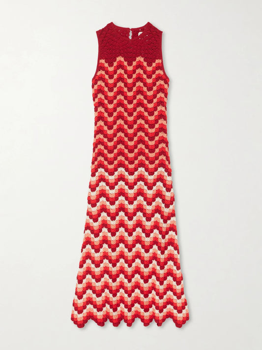 Cuenca Scalloped Crocheted Cotton Maxi Dress