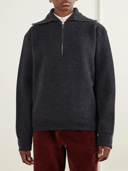 RÓHE Wool-blend Half-zip Sweater
