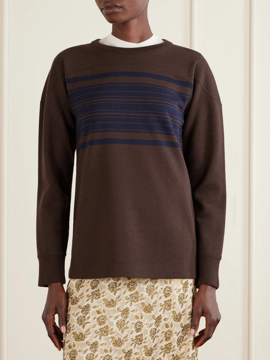 Winterdale Striped Wool And Cashmere-blend Sweater