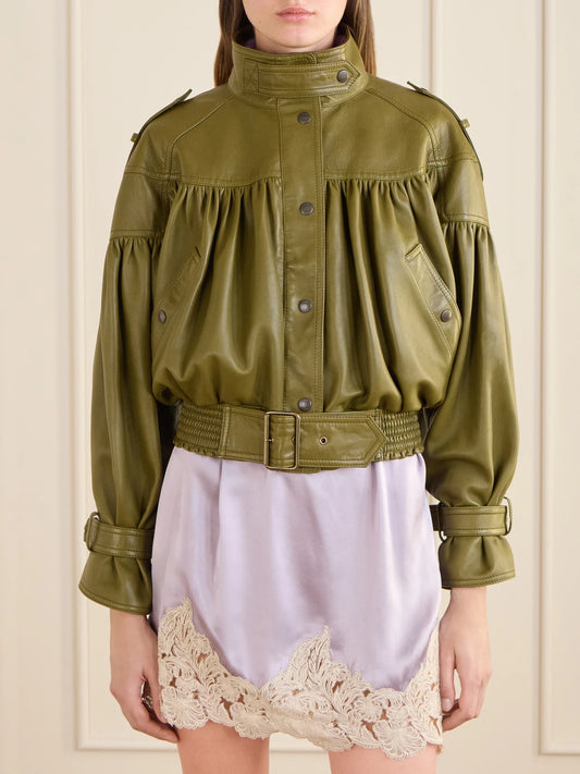 Chloé Leather Bomber Jacket