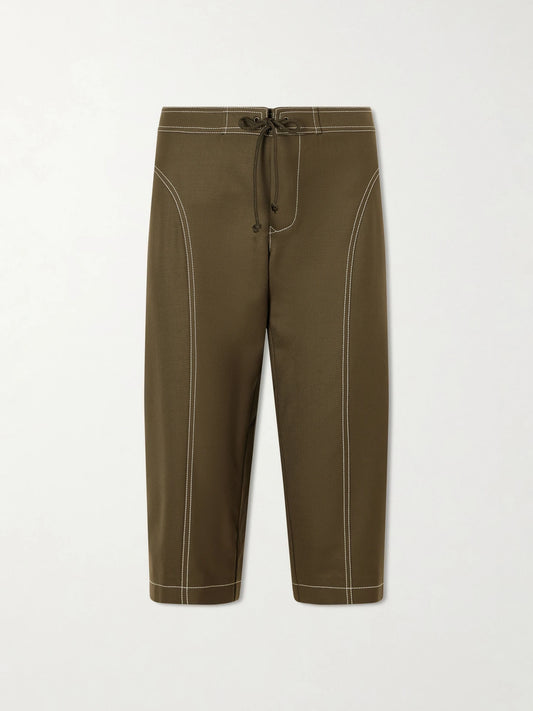 AFLALO Zuri Wool-twill Slim-fit Capri Pants