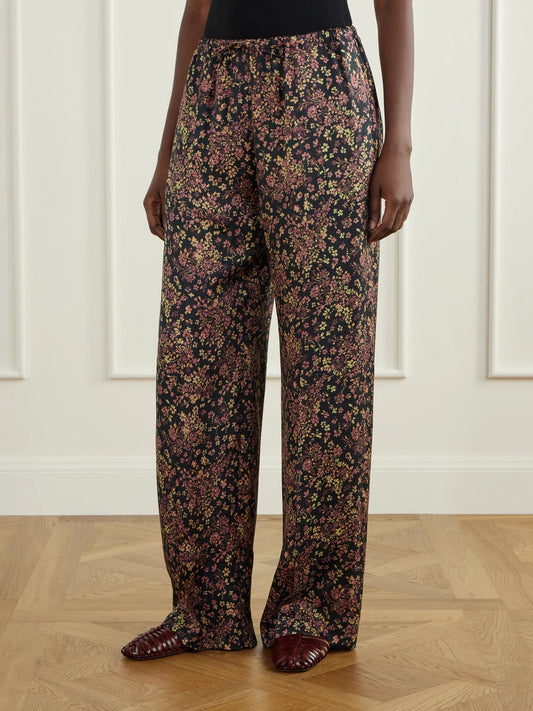 Dries Van Noten Floral-print Crepe Straight-leg Pants