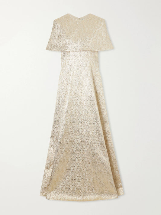 Lucretia Metallic Jacquard Gown