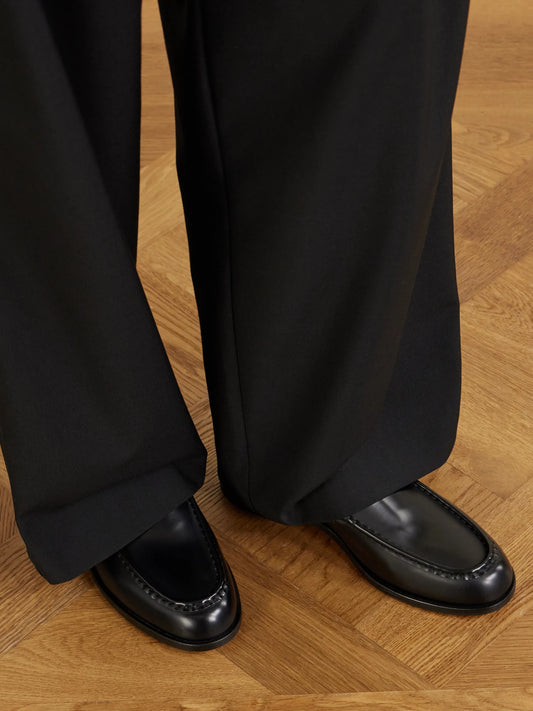Matte Leather Loafers