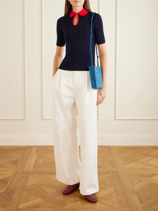 Jil Sander Tangle Small Leather-trimmed Suede Shoulder Bag