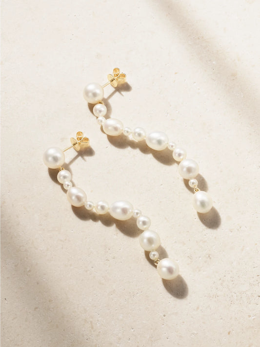Amis De La Perle 14-karat Recycled Gold Pearl Earrings
