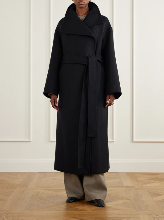 Joseph Fiore Belted Virgin Wool-blend Coat