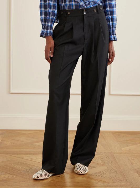 DÔEN Olivia Poplin Wide-leg Pants