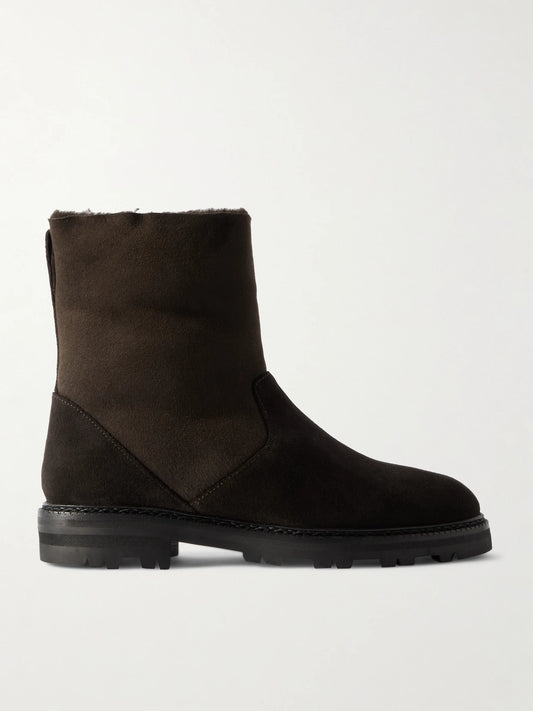 Tomosa Shearling-lined Suede Ankle Boots