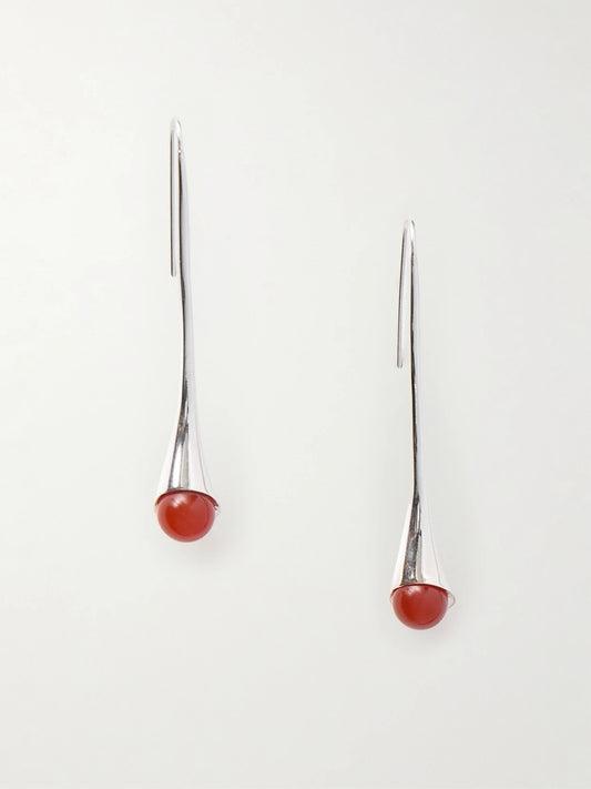 Vienna Silver And Carnelian Earrings