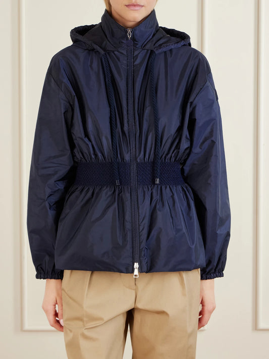 Liriope Hooded Gathered Shell Jacket