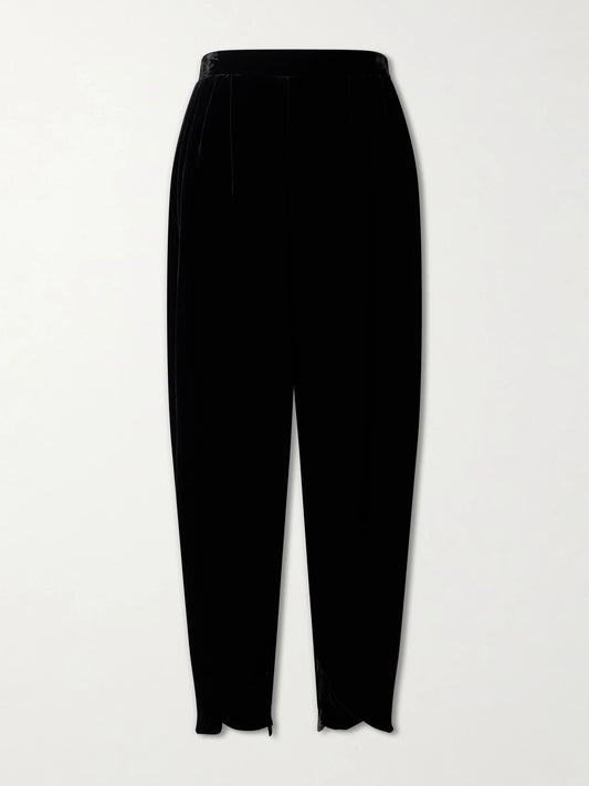 The Row Velvet Tapered Pants