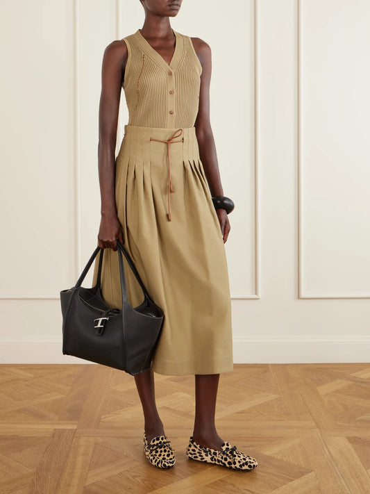 T Timeless Small Leather Shoulder Bag