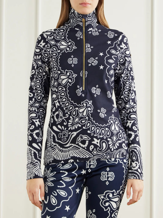 Goldbergh Toriko Paisley-print Stretch-jersey Ski Top